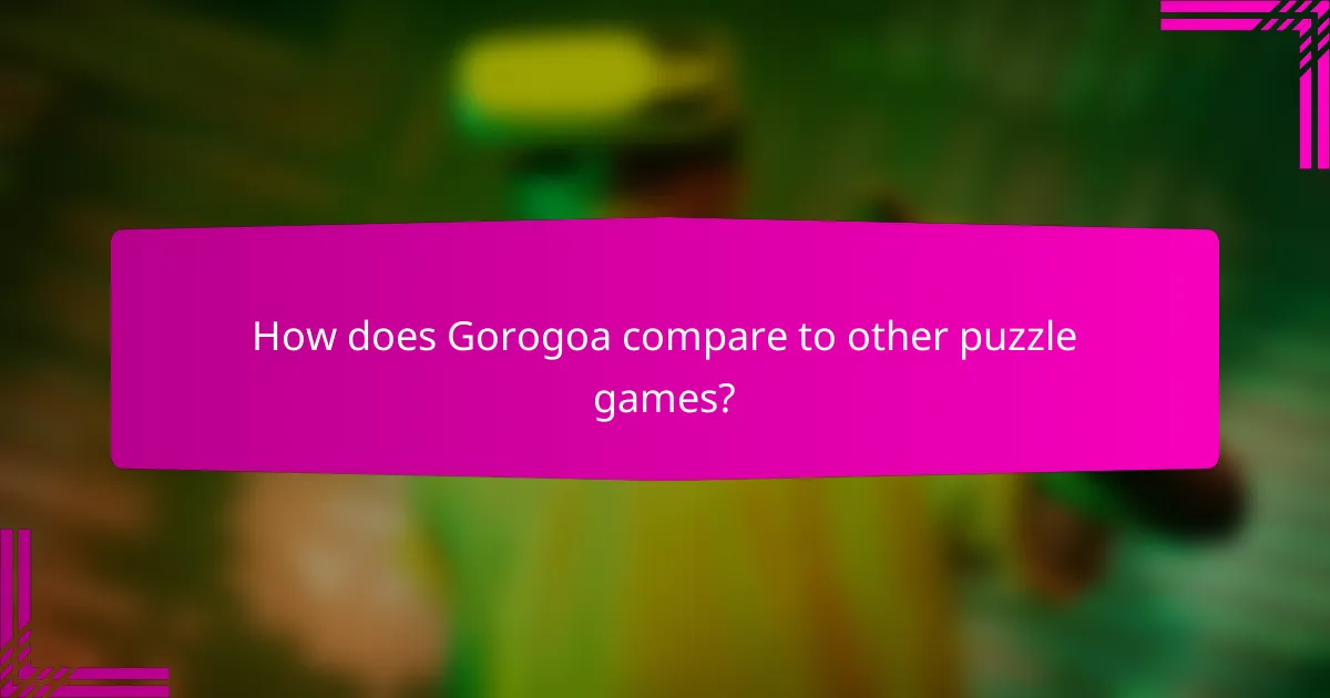 How does Gorogoa compare to other puzzle games?