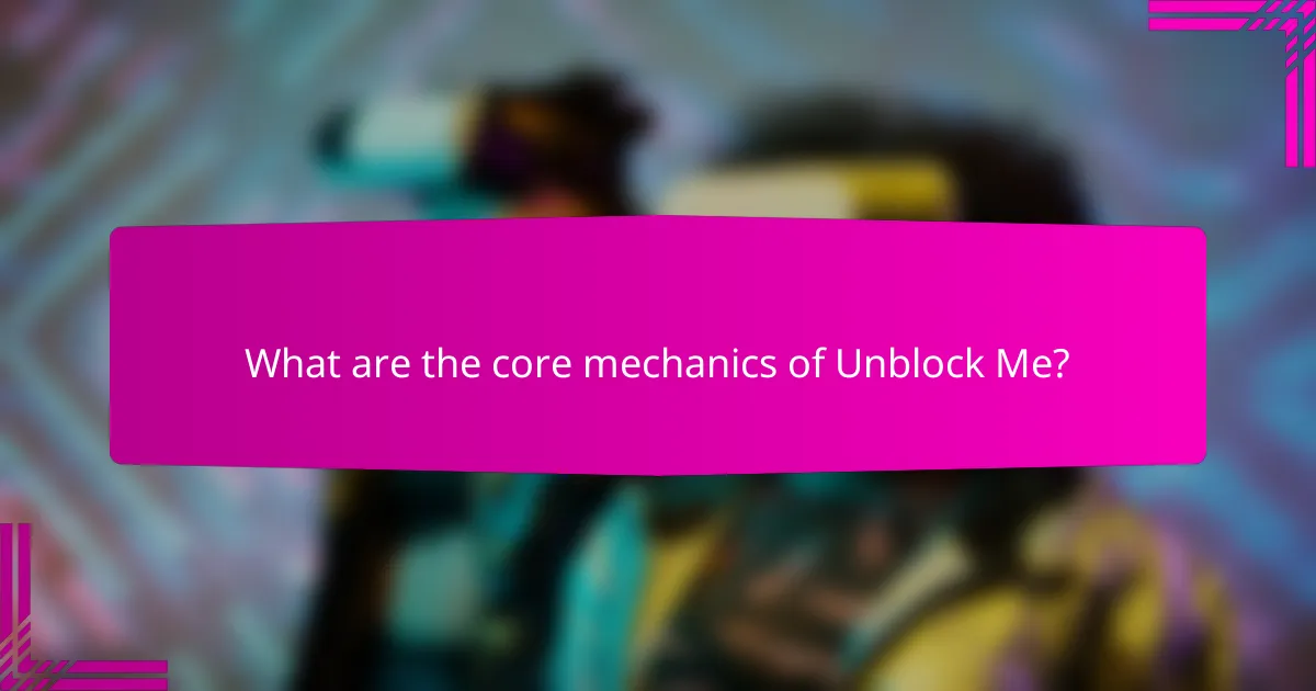 What are the core mechanics of Unblock Me?